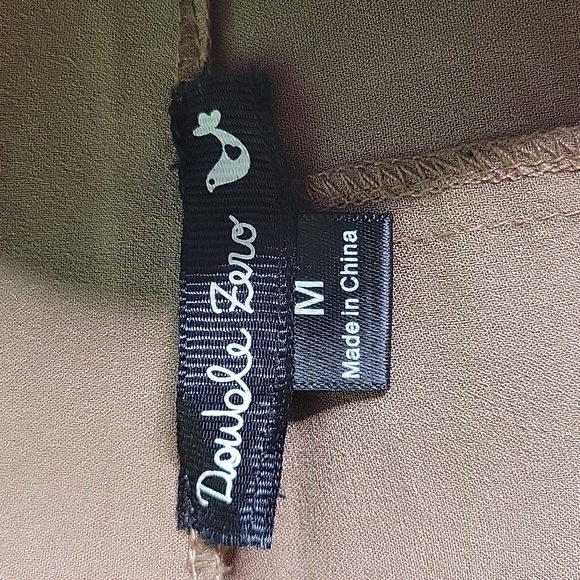 DOUBLE ZERO Lightweight Tan and Black Beaded‎ Crop Jacket Medium - Picture 7 of 7